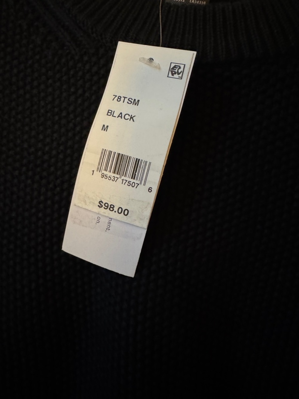 French Connection Black Textured Crewneck Sweater - Picture 3 of 5